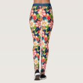 Lebhaftes tropisches Muster Leggings (Rückseite)