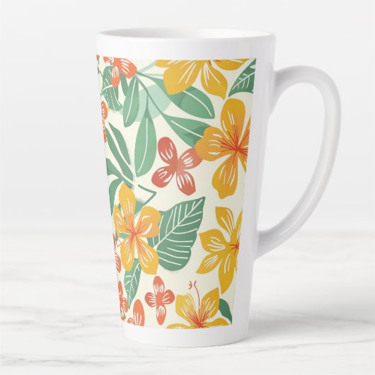 Lebhaftes tropisches Muster Milchtasse (Rechts)