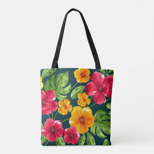 Lebhaftes tropisches Muster Tasche (Rückseite)