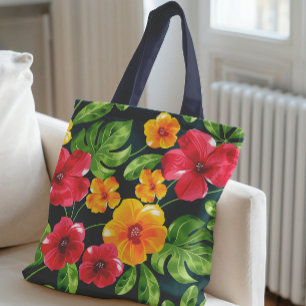 Lebhaftes tropisches Muster Tasche
