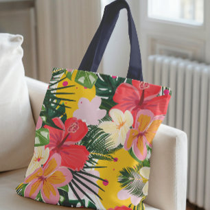 Lebhaftes tropisches Muster Tasche