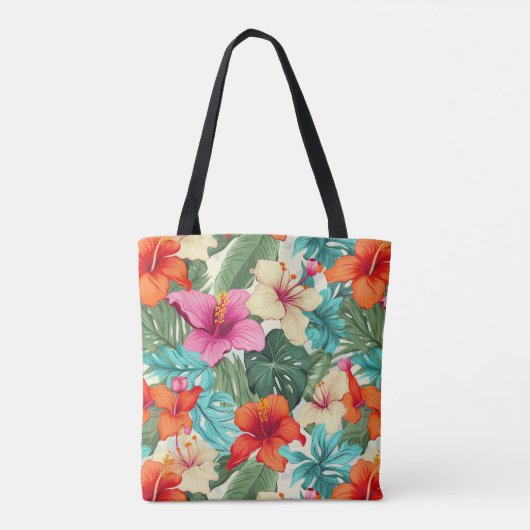 Lebhaftes tropisches Muster Tasche (Rückseite)