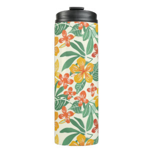 Lebhaftes tropisches Muster Thermosbecher