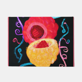 Lebhaftes tropisches Neon Fruit Design Fußmatte