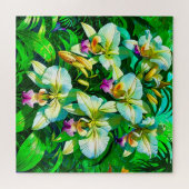 Lebhaftes tropisches Orchid Puzzle (Horizontal)