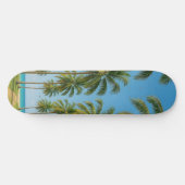 Lebhaftes tropisches Paradies des blauen Ozeans Skateboard (Horizontal)