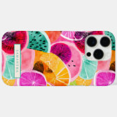 Lebhaftes tropisches Zitrusmuster Case-Mate iPhone Hülle (Rückseite (Horizontal))