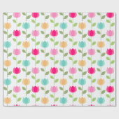 Lebhaftes Tulip Blooms Wrapping Paper Geschenkpapier (Flach)