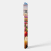 Lebhaftes Tulip-Feld im vollen Leben iPhone Hülle (Linke Seite)
