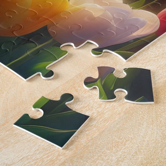 Lebhaftes Tulip-Feld im vollen Leben Puzzle (Seite)