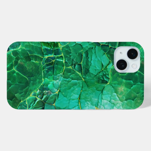 Lebhaftes türkisfarbenes Muster Case-Mate iPhone Hülle (Rückseite (Horizontal))