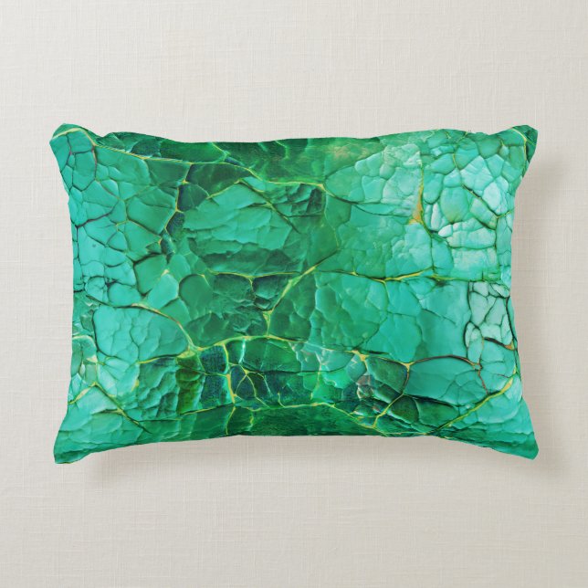 Lebhaftes türkisfarbenes Muster Dekokissen (Vorderseite)