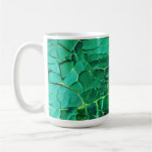 Lebhaftes türkisfarbenes Muster Kaffeetasse (Links)