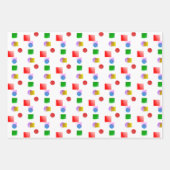 Lebhaftes und farbiges Fun Geometric Muster Geschenkpapier Set (Vorderseite 2)