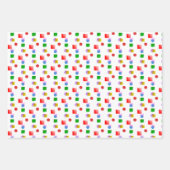 Lebhaftes und farbiges Fun Geometric Muster Geschenkpapier Set (Vorderseite)
