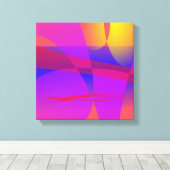 Lebhaftes und farbiges geometrisches Design Leinwanddruck (Insitu (Holzboden))