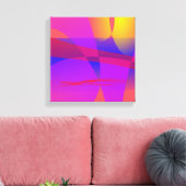 Lebhaftes und farbiges geometrisches Design Leinwanddruck (Insitu (Wohnzimmer))