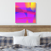 Lebhaftes und farbiges geometrisches Design Leinwanddruck (Insitu (Schlafzimmer))