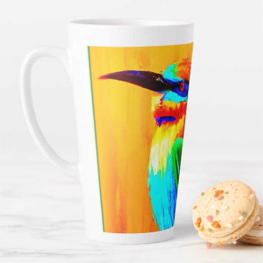 Lebhaftes und fröhliches Rainbow-Bird-Malerei. Jet Milchtasse (Beispiel)