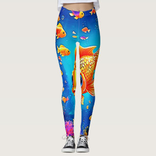 Lebhaftes Unterwasser-Fisch-Weltdesign Leggings
