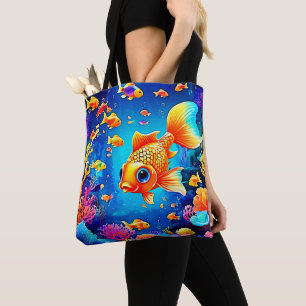 Lebhaftes Unterwasser-Fisch-Weltdesign Tasche