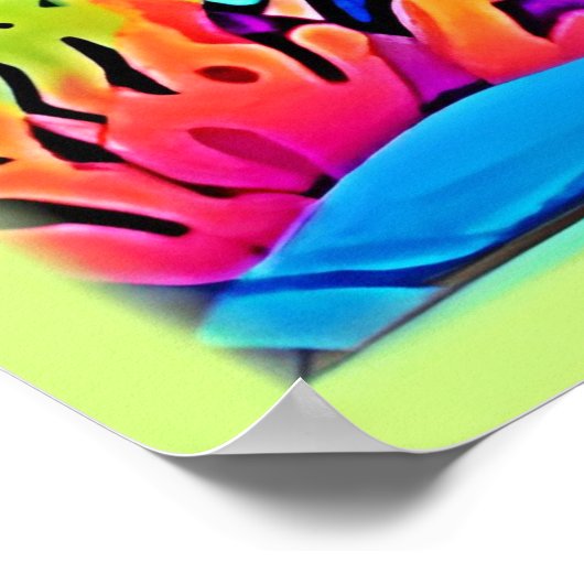 Lebhaftes Unterwasser-Sonnenuntergang Poster (Ecke)