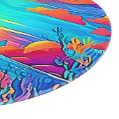 Lebhaftes Unterwasser-Sonnenuntergang Schneidebrett (Ecke)