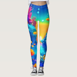 Lebhaftes Unterwasserparadies gefunden Leggings