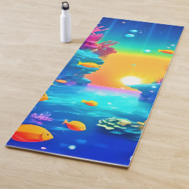 Lebhaftes Unterwasserparadies gefunden Yogamatte