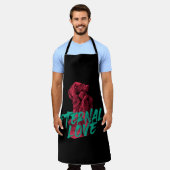 Lebhaftes, urbanes, trendiges Grafikdesign Ewige L Schürze (Getragen)
