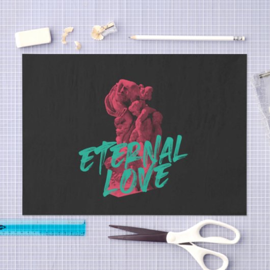 Lebhaftes, urbanes, trendiges Grafikdesign Ewige L Seidenpapier (Handwerk)