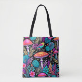 Lebhaftes, verzaubertes Forest Mushroom Artwork Tasche (Vorderseite)