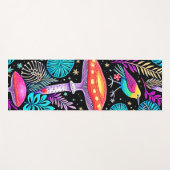 Lebhaftes, verzaubertes Forest Mushroom Artwork Yogamatte (Vorderseite (Horizontal))