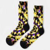 Lebhaftes Verziertes Mandala Design Socken (Linkes Detail)