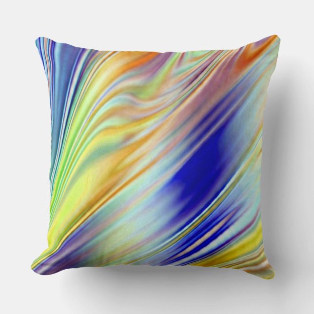 Lebhaftes, vielfarbiges klassisches Stoffmuster Kissen (Vorderseite)