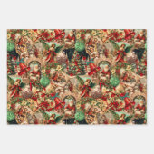 Lebhaftes Viktorianisches Weihnachtsgebäck Geschenkpapier Set (Vorderseite)