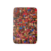 Lebhaftes Vintages Crazy Quilt Badematte (Vorderseite Vertikal)