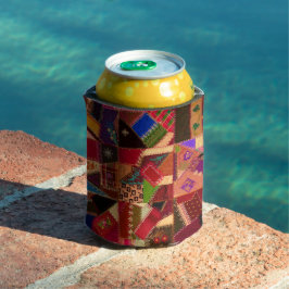 Lebhaftes Vintages Crazy Quilt Dosenkühler