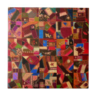 Lebhaftes Vintages Crazy Quilt