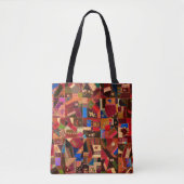 Lebhaftes Vintages Crazy Quilt Tasche (Vorderseite)