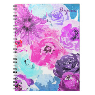 Lebhaftes Violett Fette Blumen Blüten Rosa Lila Ch Notizblock