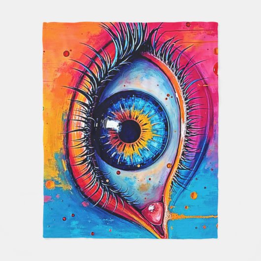 Lebhaftes visuelles Design Fleecedecke (Vorderseite)