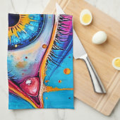 Lebhaftes visuelles Design Geschirrtuch (Viertel Falte)