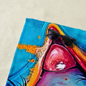 Lebhaftes visuelles Design Strandtuch (Beispiel)