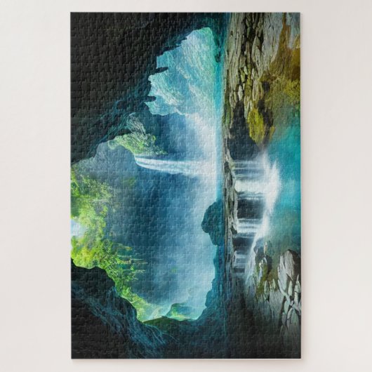 Lebhaftes Wasserfall-Puzzle Puzzle (Vertikal)