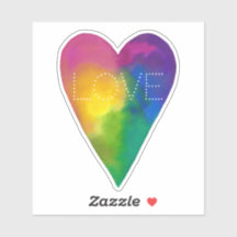 Lebhaftes Wasserfarbenherz "Liebe"