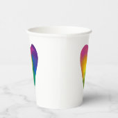 Lebhaftes Wasserfarbenherz Pappbecher (Rechts)