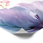 Lebhaftes Wasserfarbzeichen Begrüßungszeichen Poster (Ecke)