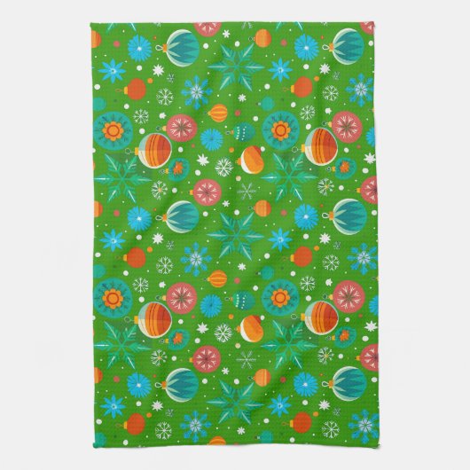 Lebhaftes Weihnachtsfest Geschirrtuch (Vertikal)