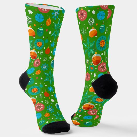 Lebhaftes Weihnachtsfest Socken (Gewinkelt)